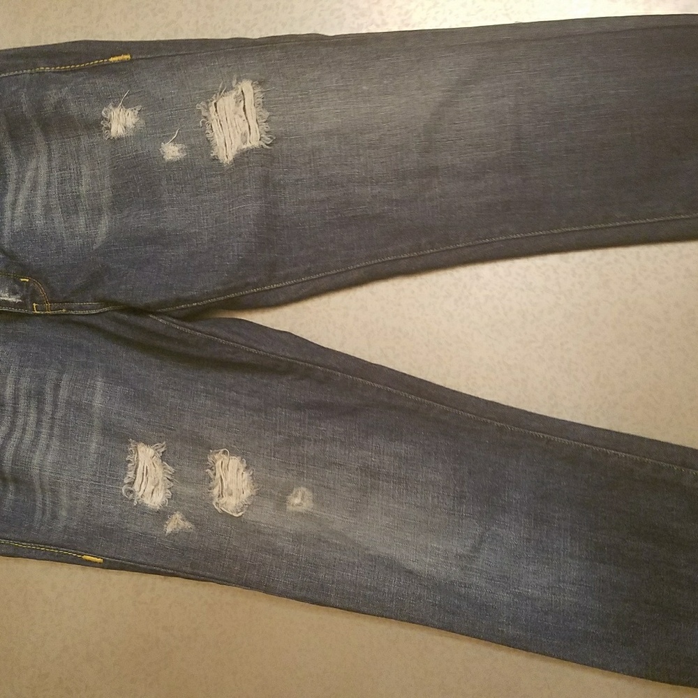 Stylish Denim Blue Boyfriend Jeans - Picture 3 of 6